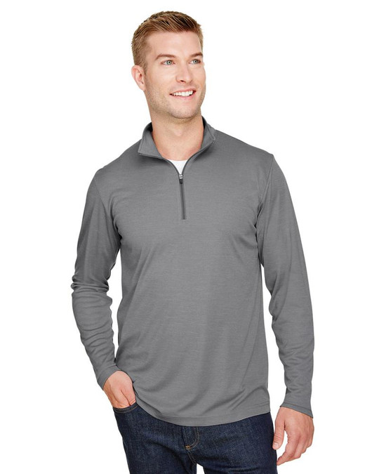 Team 365 TT31H - Quart de zip de performance pour hommes Zone Sonic Heather