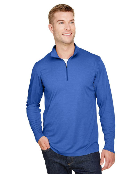 Team 365 TT31H - Quart de zip de performance pour hommes Zone Sonic Heather