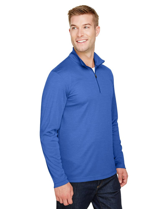 Team 365 TT31H - Quart de zip de performance pour hommes Zone Sonic Heather