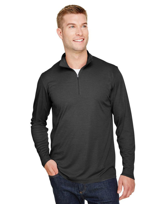 Team 365 TT31H - Quart de zip de performance pour hommes Zone Sonic Heather