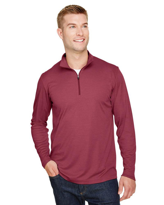Team 365 TT31H - Quart de zip de performance pour hommes Zone Sonic Heather
