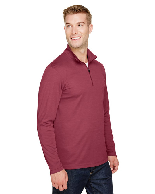 Team 365 TT31H - Quart de zip de performance pour hommes Zone Sonic Heather