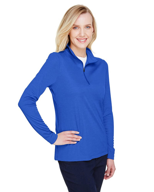 Team 365 TT31HW - Quart de zip de performance pour femmes Zone Sonic Heather