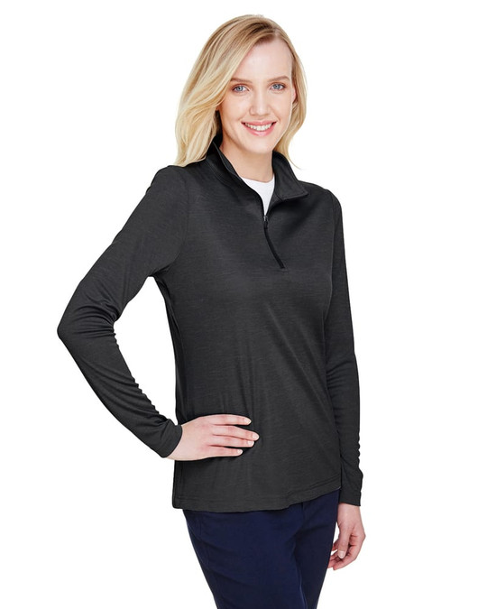 Team 365 TT31HW - Quart de zip de performance pour femmes Zone Sonic Heather