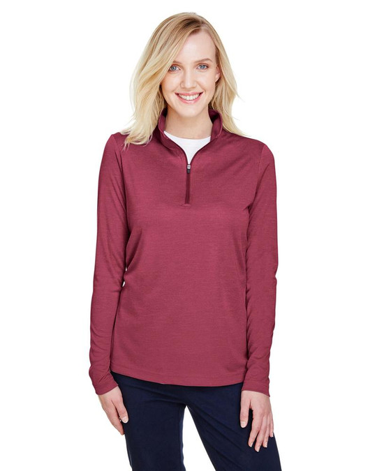 Team 365 TT31HW - Quart de zip de performance pour femmes Zone Sonic Heather