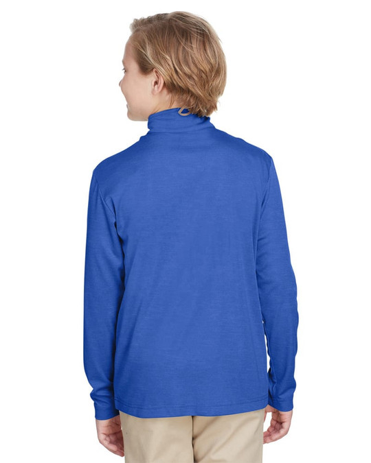 Team 365 TT31HY - Quart de zip de performance Sonic Heather pour jeunes