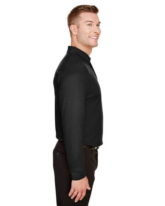 Devon & Jones DG20L - Polo à manches longues pour hommes CrownLux Performance Plaited