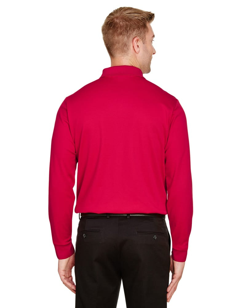 Devon & Jones DG20L - Men's CrownLux Performance Plaited Long-Sleeve Polo