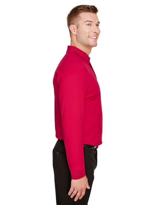 Devon & Jones DG20L - Polo à manches longues pour hommes CrownLux Performance Plaited