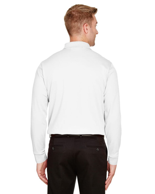 Devon & Jones DG20LT - Polo à manches longues pour homme Tall CrownLux Performance Plaited