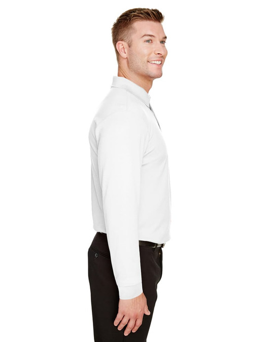 Devon & Jones DG20LT - Polo à manches longues pour homme Tall CrownLux Performance Plaited