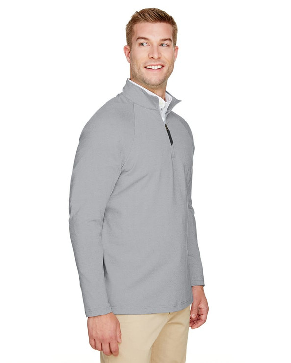 Devon & Jones DG480 - Men's CrownLux Performance Clubhouse Micro-Stripe Quarter-Zip