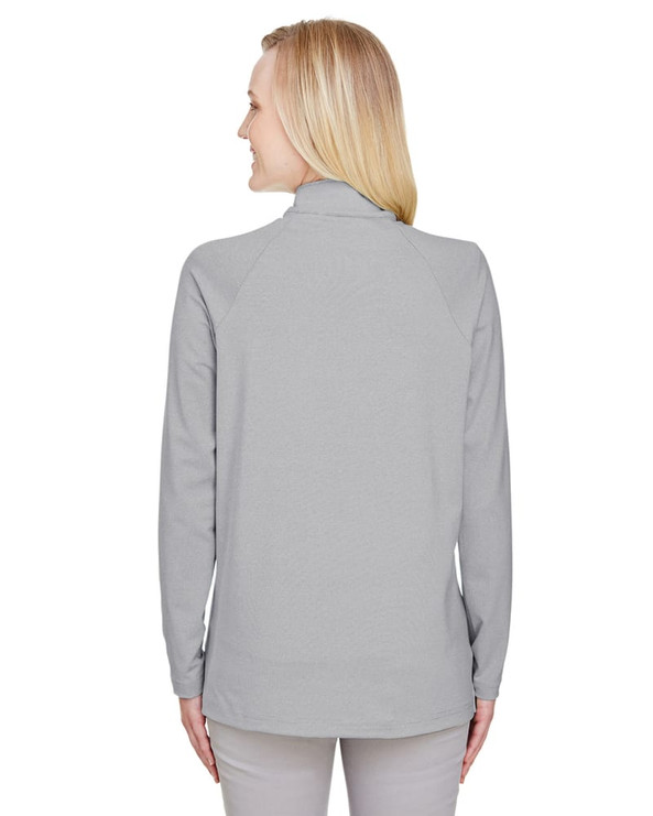 Devon & Jones DG480W - Ladies CrownLux Performance Clubhouse Micro-Stripe Quarter-Zip