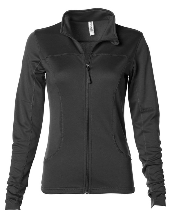 Independent Trading Co. EXP60PAZ - Womens Lightweight Poly-Tech Zip Fleece