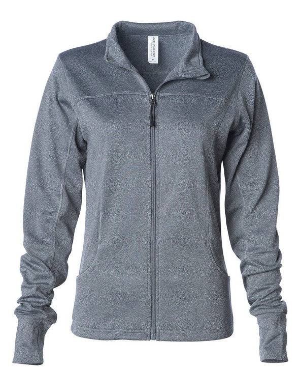 Independent Trading Co. EXP60PAZ - Womens Lightweight Poly-Tech Zip Fleece