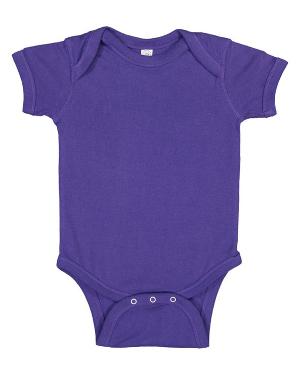 Rabbit Skins 4400 - Infant 5 oz. Baby Rib Lap Shoulder Bodysuit