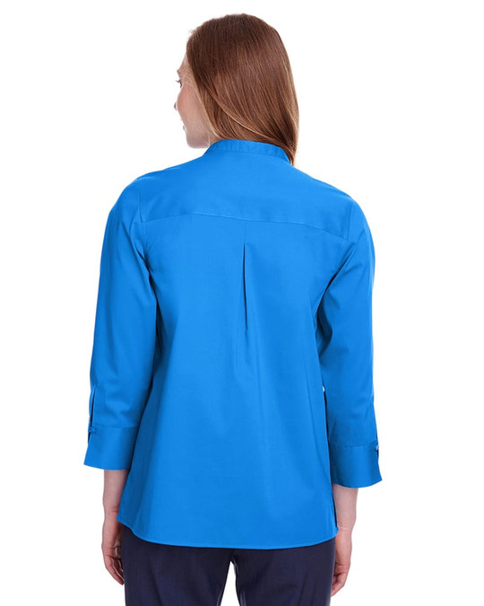 Devon & Jones DG560W - Blusa de manga 3/4 de tela ancha elástica de la colección Ladies Crown