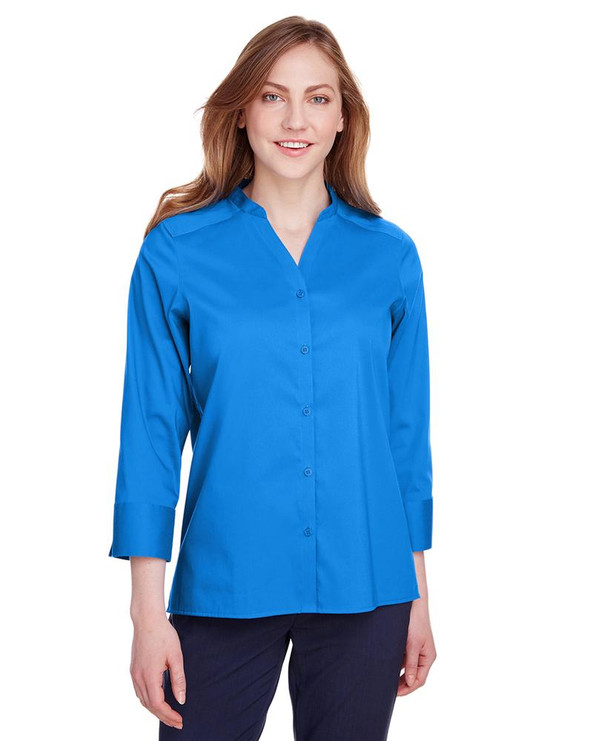 Devon & Jones DG560W - Ladies Crown  Collection Stretch Broadcloth 3/4 Sleeve Blouse