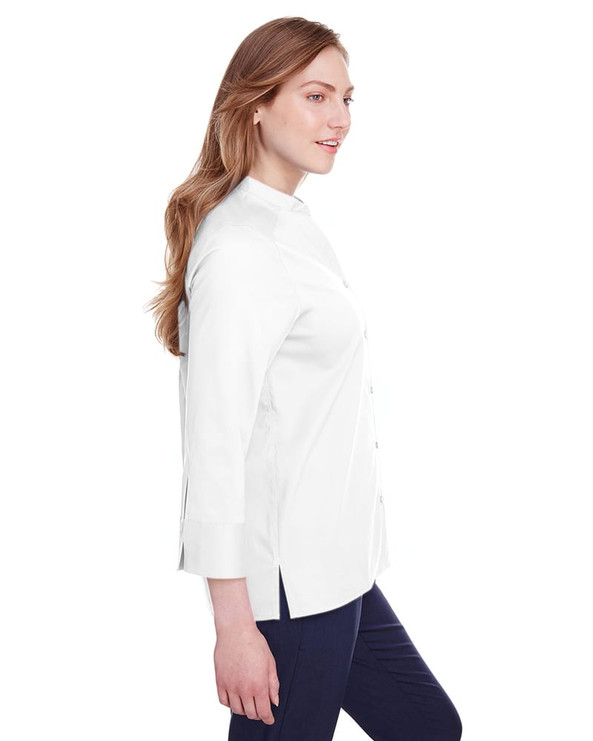 Devon & Jones DG560W - Ladies Crown  Collection Stretch Broadcloth 3/4 Sleeve Blouse