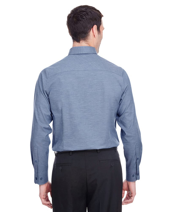 Devon & Jones DG562 - Men's Crown  Collection Stretch Pinpoint Chambray Shirt