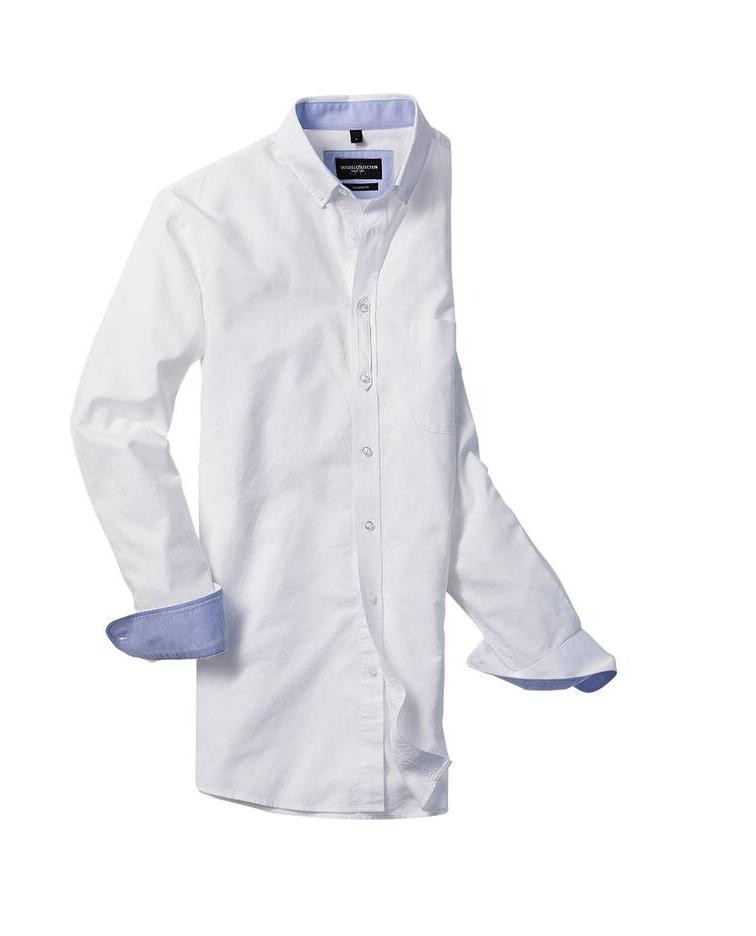 Russell Collection RU920M - CHEMISE OXFORD LAVÉE AJUSTÉE À MANCHES LONGUES POUR HOMMES