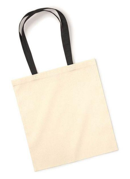 Westford mill W101C - Einkaufstasche mit kontrastierenden Griffen