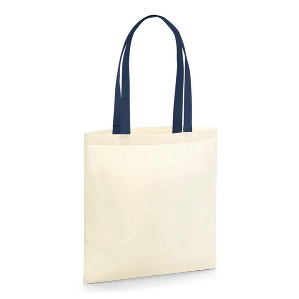 Westford mill W801C - EARTHAWARE™ ORGANIC BAG FOR LIFE - CONTRAST HANDLES