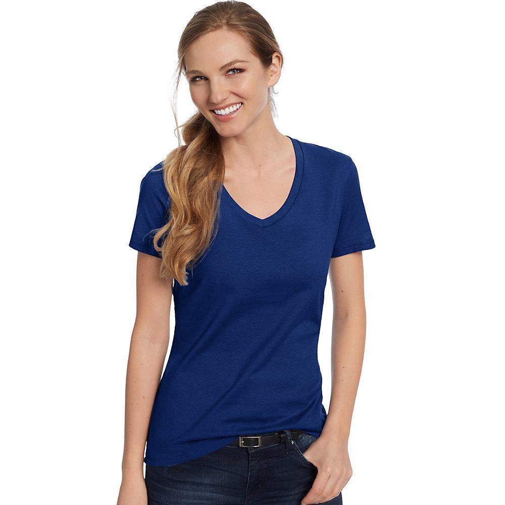 Hanes S04V - Hanes® Ladies' Nano-T® Cotton V-Neck T-Shirt