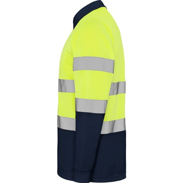 Roly HV9306 - POLARIS L/S Funktions Polo-Shirt Hi-Viz