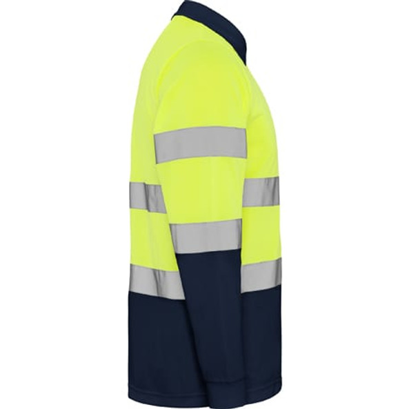 Roly HV9306 - POLARIS L/S Funktions Polo-Shirt Hi-Viz