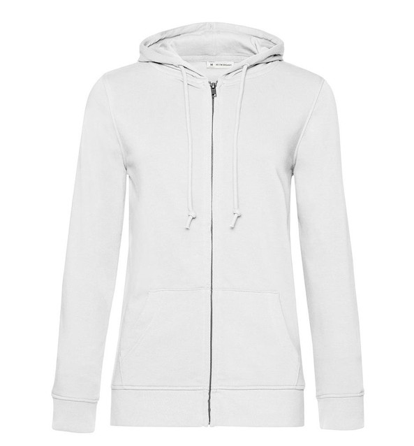 B&C BCW36B - Damska bluza z kapturem z organicznym zamkiem