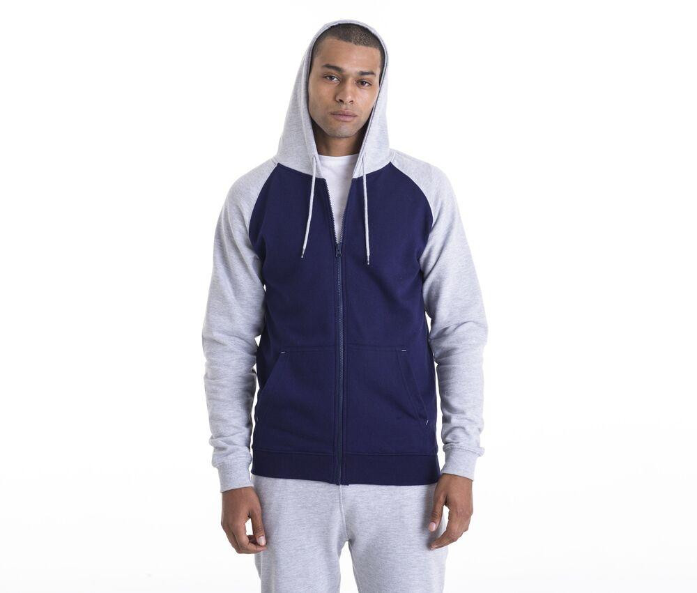AWDIS JUST HOODS JH063 - Sweat baseball zippé