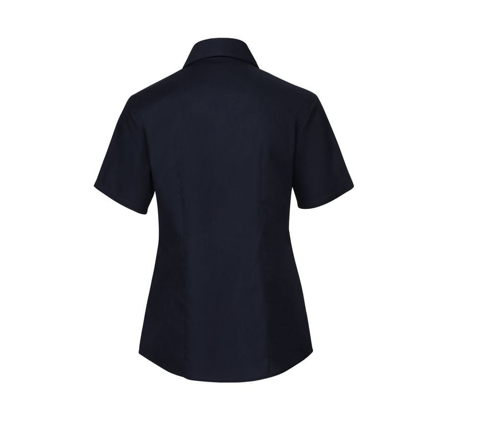 Russell Collection JZ33F - Camicia Oxford a Maniche Corte Facile da Curare da Donna