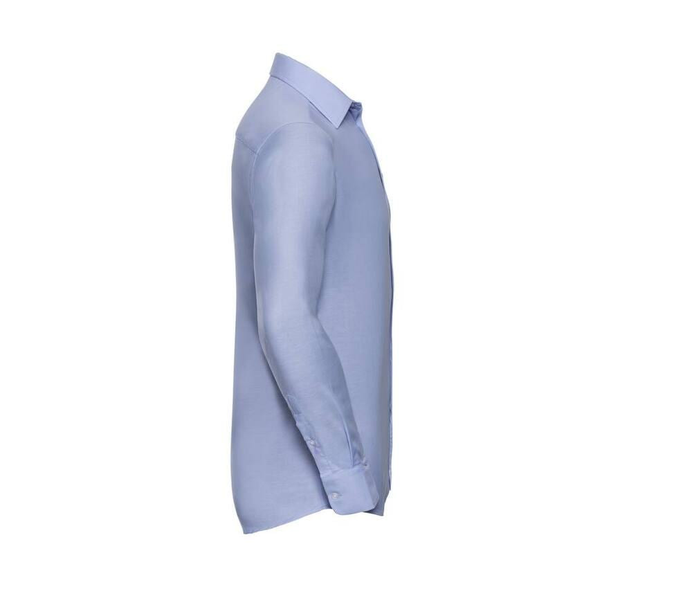 Russell Collection JZ922 - Chemise Oxford Cintrée Homme Col Italien