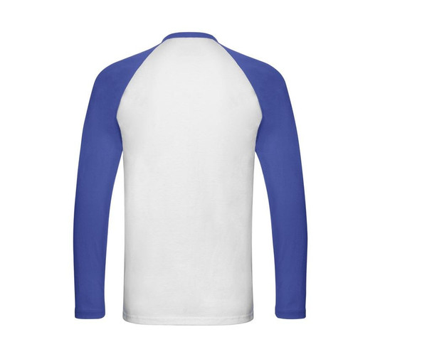 Fruit of the Loom SC238 - T-shirt Baseball maniche lunghe
