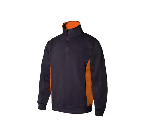 VELILLA V5704 - BICOLOR SWEAT MET RITSSLUITNGKRAAG