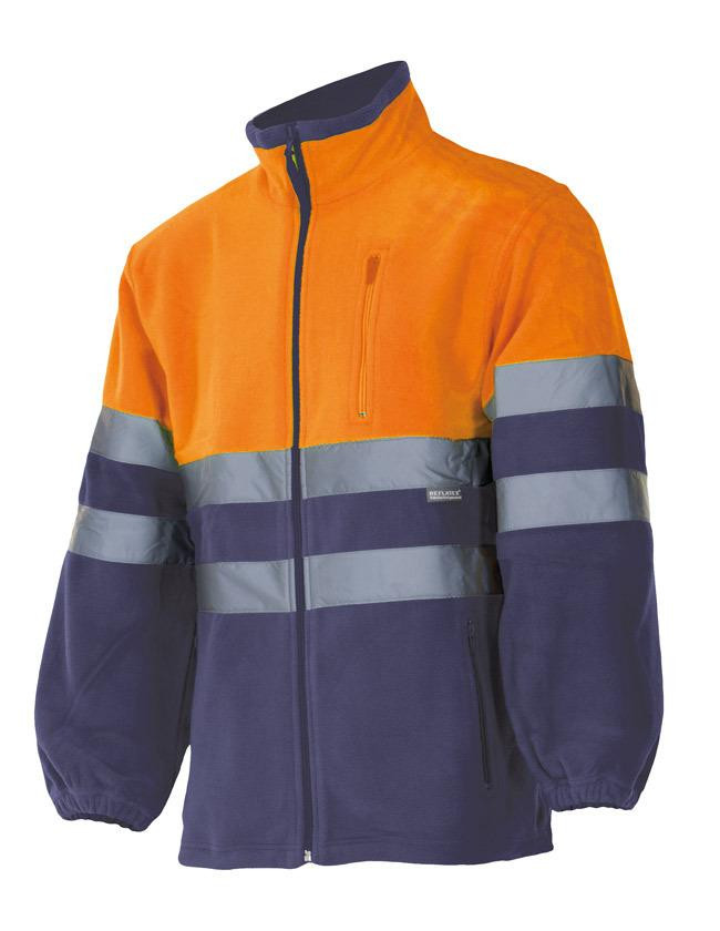 VELILLA VL183 - TWO-TONE HIGH-VISIBILITY FLEECE JACKET