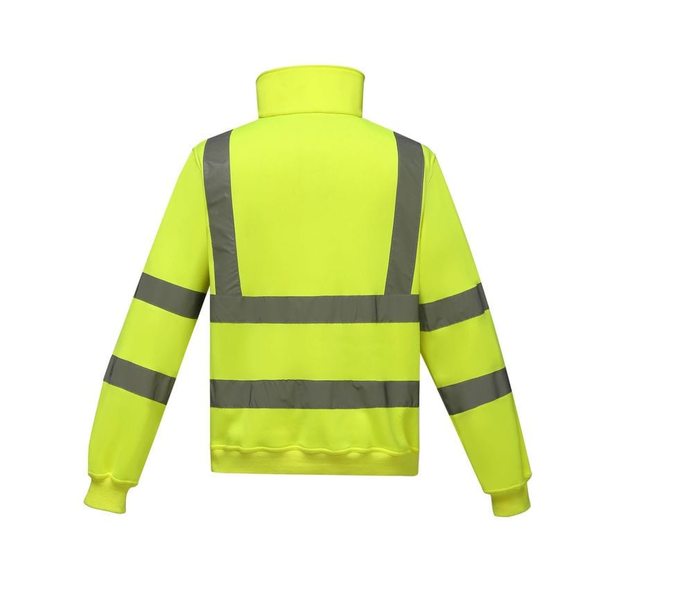 Yoko YKK06 - High visibility zipped collar sweatshirt