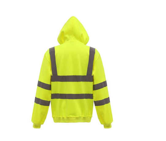 Yoko YKK07 - High visibility zip-up hoodie