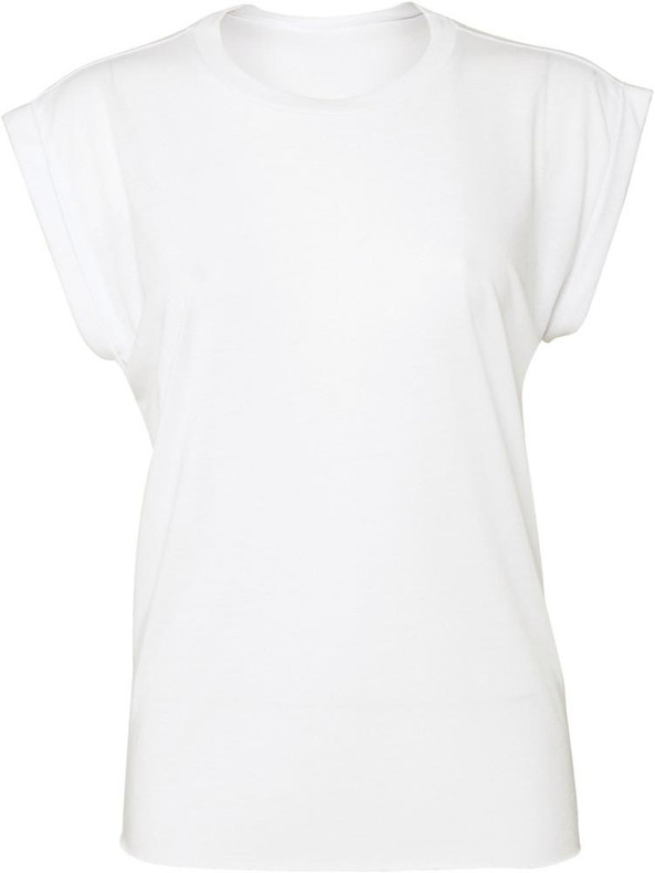 Bella+Canvas BE8804 - Ladies' flowy rolled-cuff T-shirt