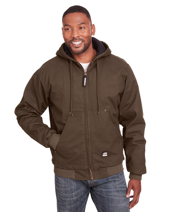 Berne HJ375 - Veste à capuche en coton Highland Washed Duck pour homme