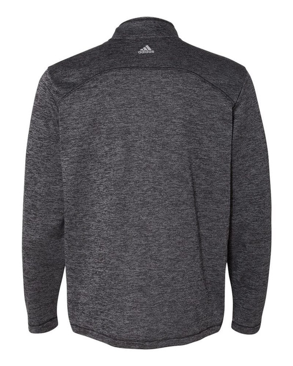 Adidas A284 - Brushed Terry Heathered Quarter-Zip Pullover