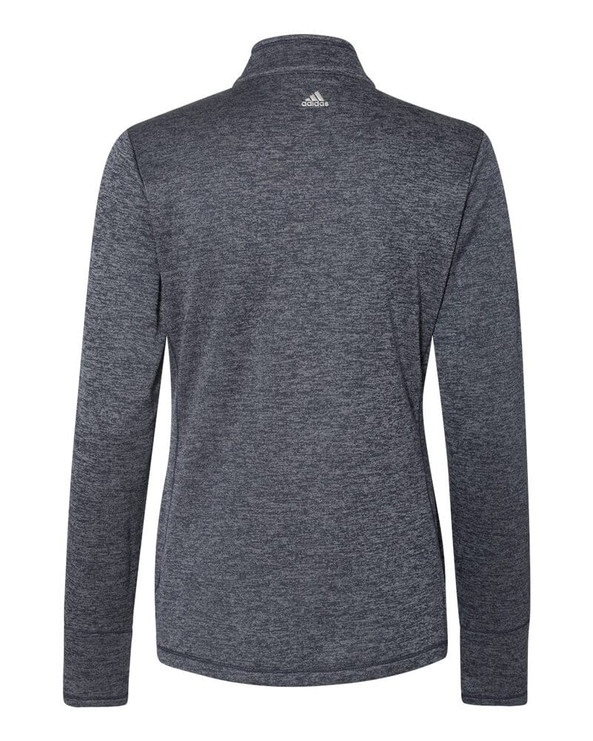 Adidas A285 - Women's Brushed Terry Heathered Quarter-Zip Pullover