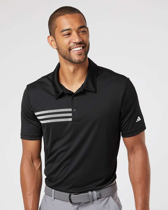 Adidas A324 - Polo à rayures 3-Stripes sur la poitrine
