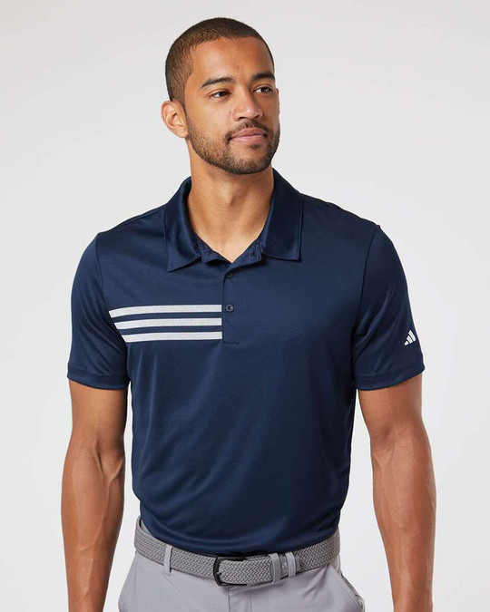 Adidas A324 - Polo à rayures 3-Stripes sur la poitrine
