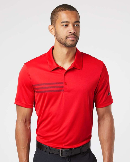 Adidas A324 - Polo à rayures 3-Stripes sur la poitrine