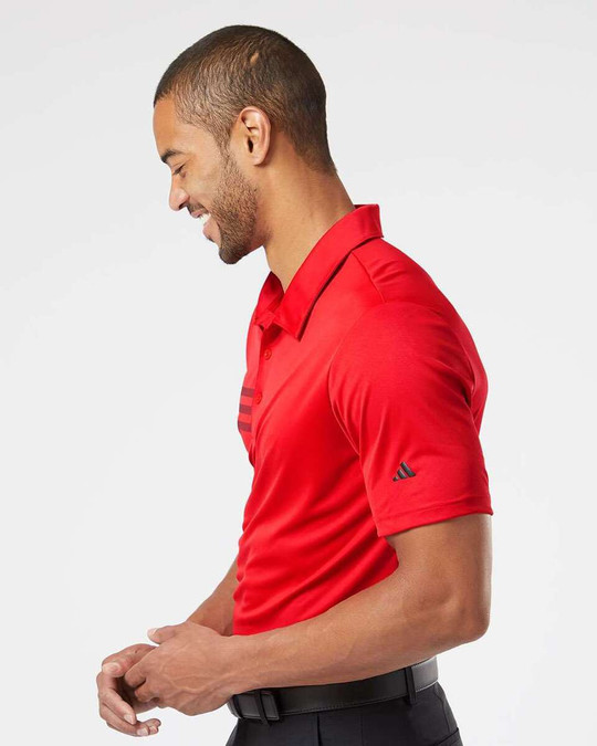Adidas A324 - Polo à rayures 3-Stripes sur la poitrine
