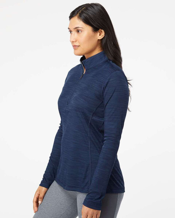 Adidas A476 - Women's Lightweight Mélange Quarter-Zip Pullover