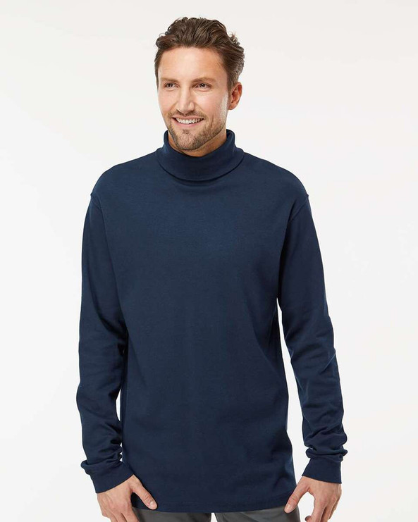 King Fashion KF4900 - Interlock Turtleneck Long Sleeve T-Shirt