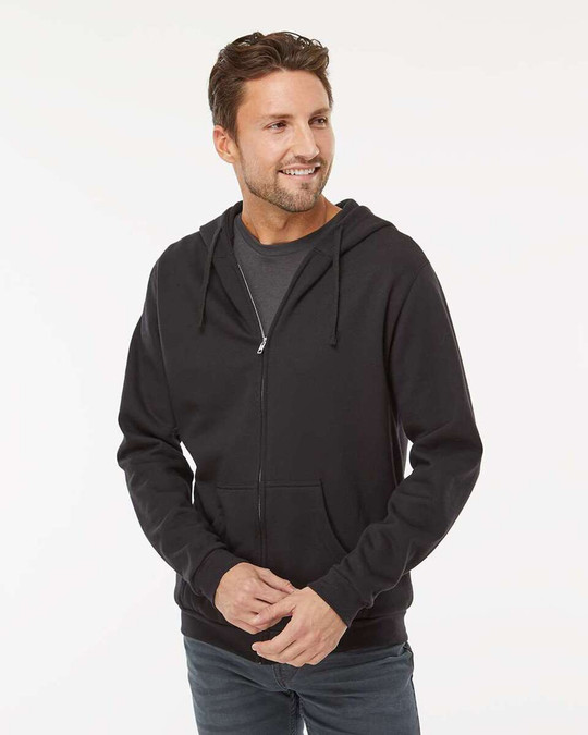 M&O 3331 - Hoodie en polaire à fermeture éclair unisexe